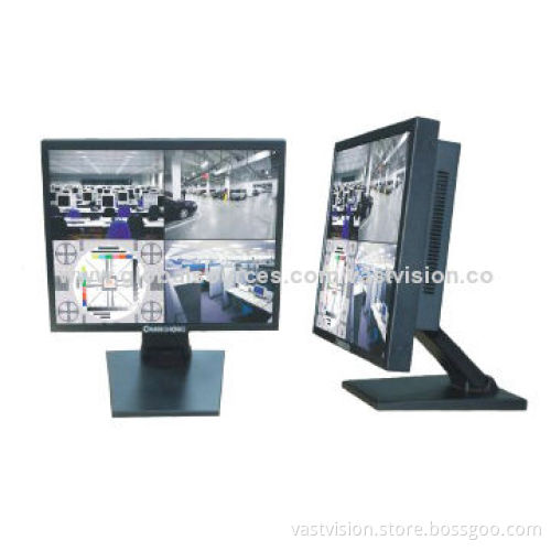 17-inch HD 4-channel CCTV LCD Monitors with 1,280 x 1,024-pixel, VGA/AVBNC Optional